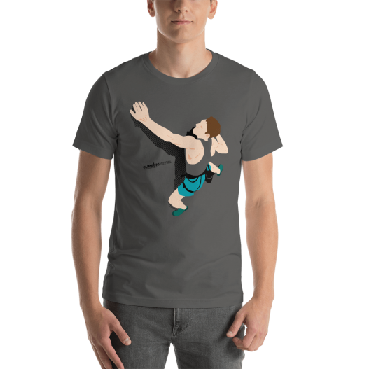 CLIMBING FEVER – Camiseta manga corta unisex (Asfalto)