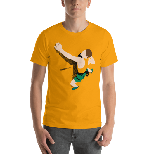 CLIMBING FEVER – Camiseta manga corta unisex (Oro)