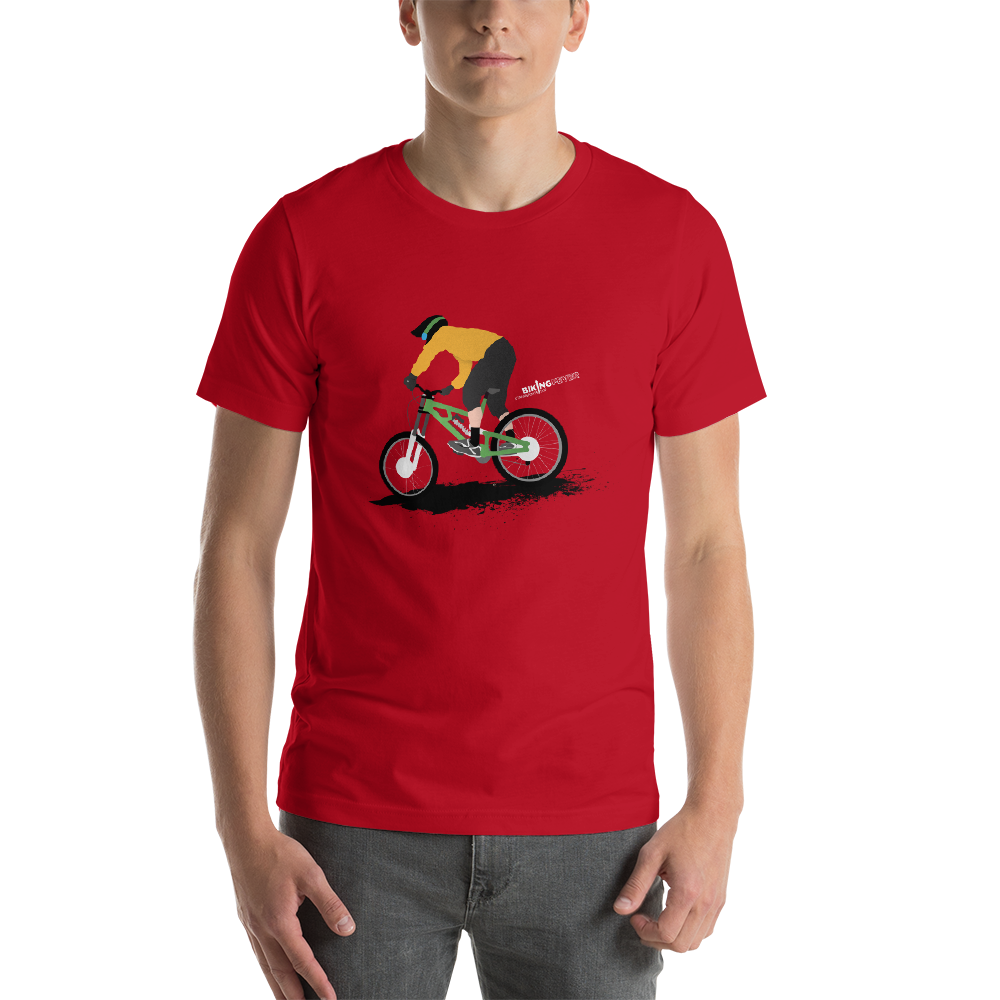 BIKING FEVER - Camiseta manga corta unisex (Rojo)