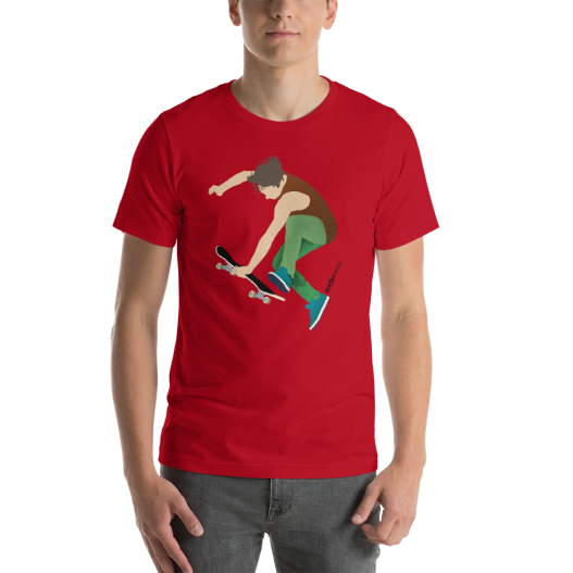 SKATING FEVER - Camiseta manga corta unisex (Rojo)