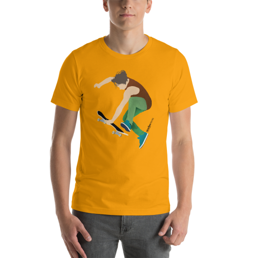 SKATING FEVER - Camiseta manga corta unisex (Oro)