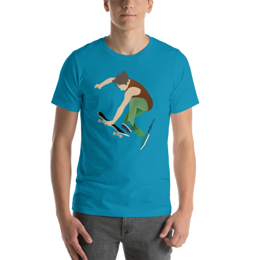 SKATING FEVER - Camiseta manga corta unisex (Aguamarina)