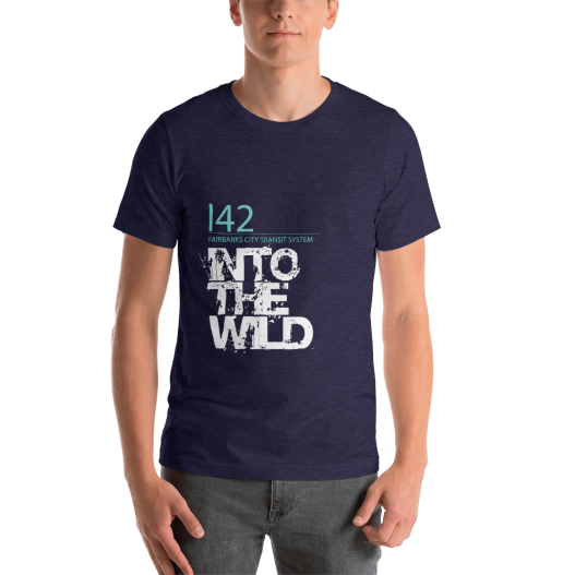 INTO THE WILD - Camiseta manga corta unisex (Azul medianoche jaspeado)